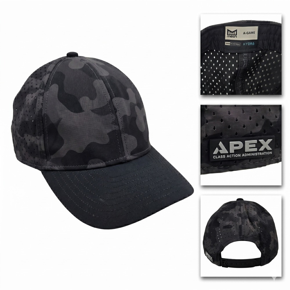 Melin A Game Hydro Camo Hat 58cm Classic Mens Black Gray Cap Apex Promo
